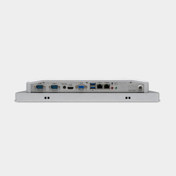 CoreIPC PanelPro 15 industrial panel PC rear I/O view